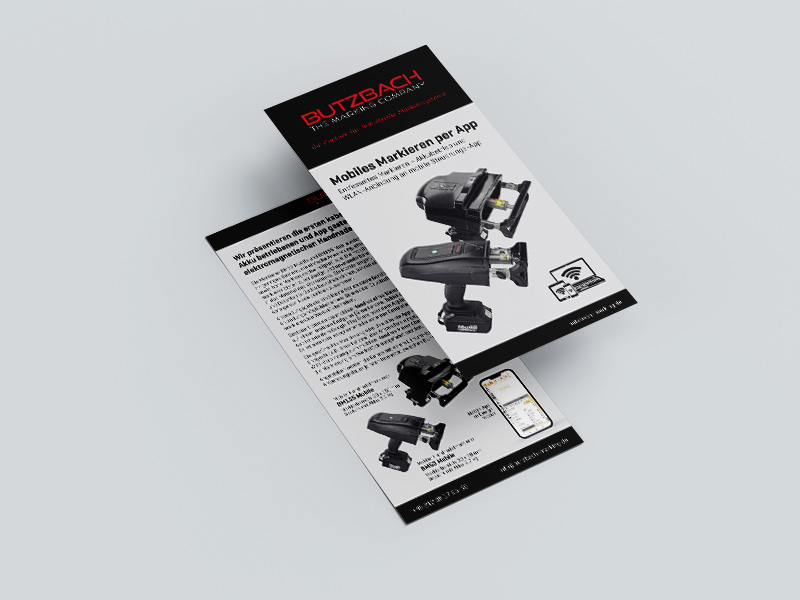 Flyer Mobile Nadelmarkierer für BUTZBACH Marking
