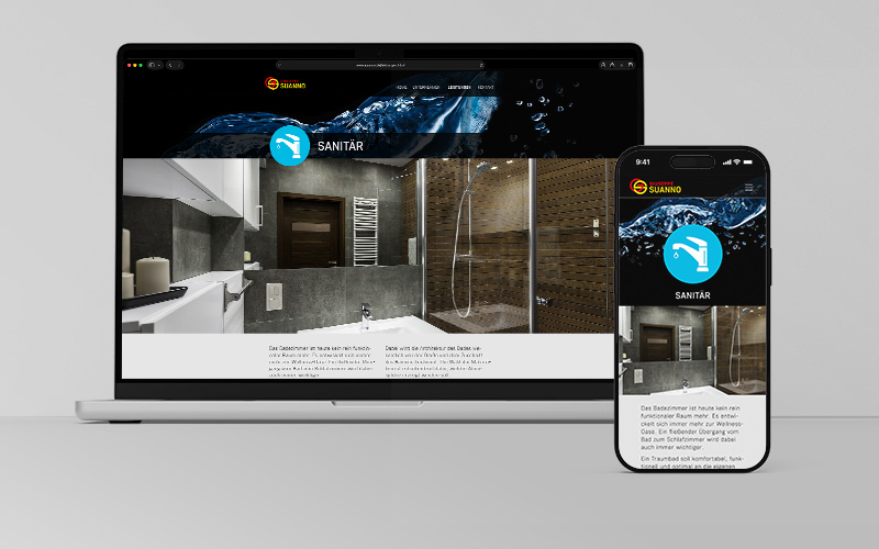 Website für Giuseppe Suanno Sanitär & Heizung